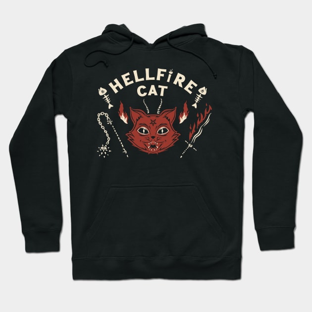 Angry Hellfire cat Hoodie by Scaryzz